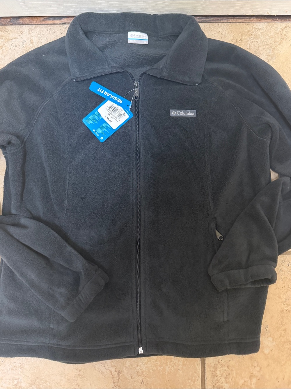 Columbia Black Full-Zip Fleece Jacket: Benton Springs Women’s XL, NWT
